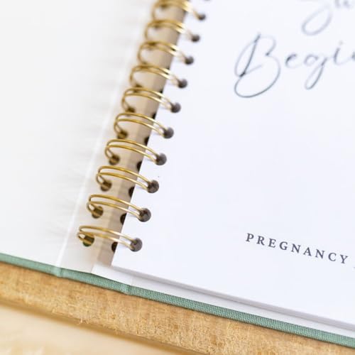 Fig & Sparrow Pregnancy Journal Memory Book For New Moms- Linen Pregnancy Must-Have Gift For First Time Moms-Gender Reveal Gift-Ultrasound Photo Album thumb #1