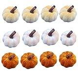 XAGMODSHN Juego de calabazas aterciopeladas de imitación para Halloween, decoración de calabazas de tela de