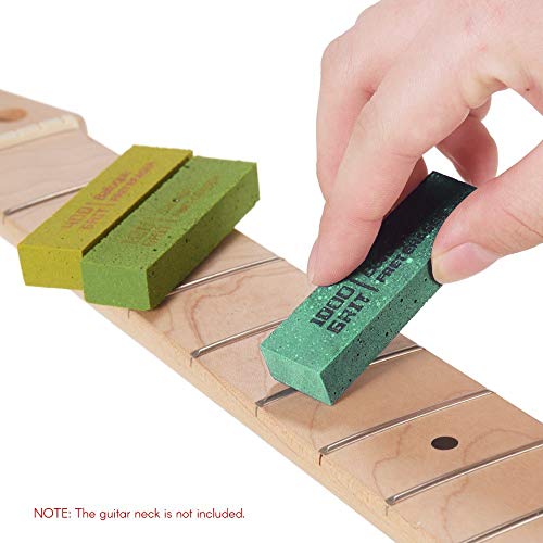 Guitar Fret Polishing Erasers Abraisive Rubber blocks for Polishing Fret Wire 180 Grit & 400 Grit &1