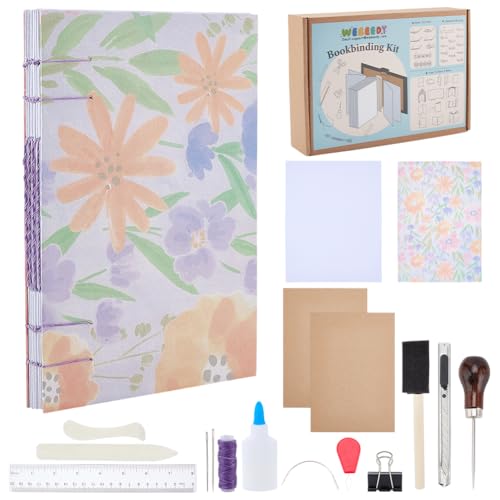 Kit de reliure complet WEBEEDY avec papier floral à offrir