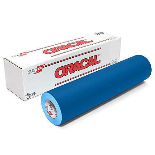 Vinyle adhésif ORACAL 631 bleu gentian 30,5 x 15,7 cm pour découpe