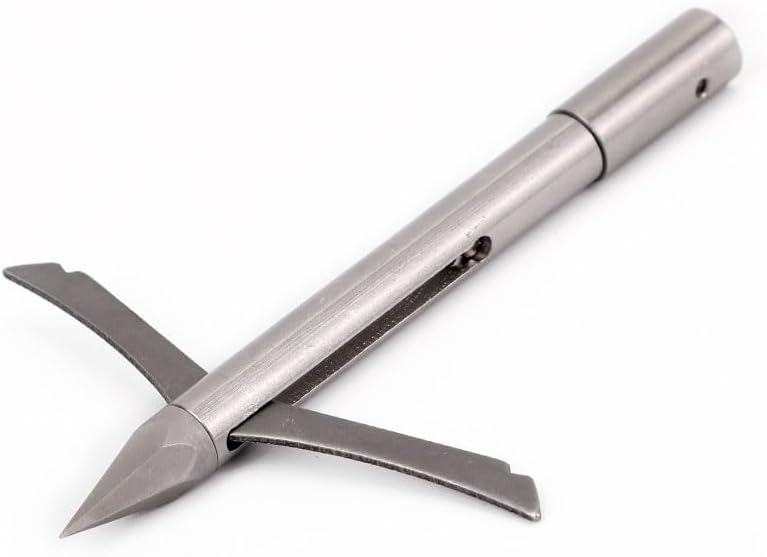 2Pcs Bowfishing Broadheads Blade Arrowheads Tips Points Archery Bow Hunting