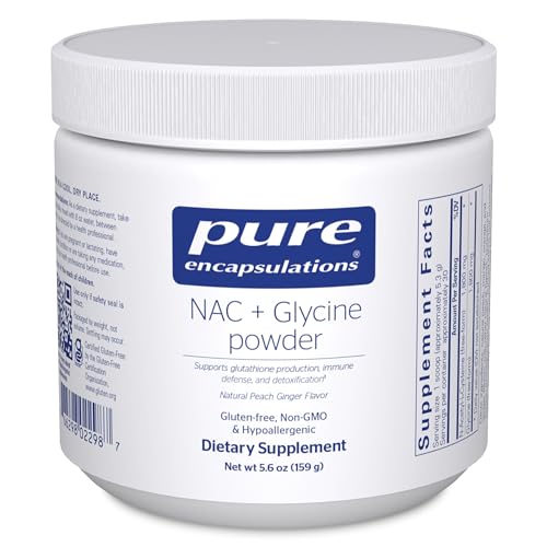 Pure Encapsulations NAC + Glycine Powder - Immune Support Detox Cleanse & Glutathione Production* - Conditionally Essential Amino Acids - Gluten Free & Non-GMO - 5.6 oz