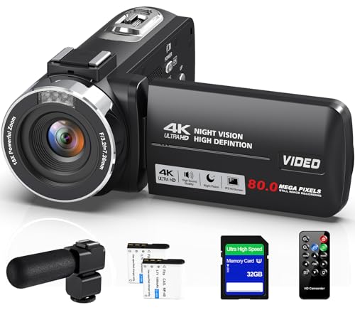 4K ビデオカメラ 42MP  18 倍デジタルズーム YouTube 111 Amazon | ビデオカメラ4K動画4400万画像数YouTubeカメラ ウェブ