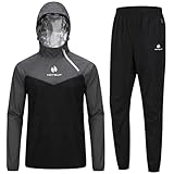 HOTSUIT Sauna Suit Men Weight Loss Sweat Exercise Gym Suit Workout Fitness (Gray, XX-Large)