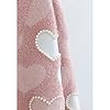 CHICWISH Women Fuzzy Pearl Heart Knit Cardigan Rom... #3