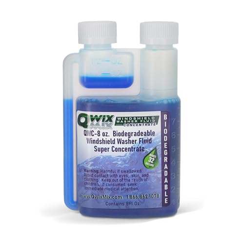 Qwix Mix Windshield Washer Fluid Concentrate, 1 Bottle Makes 32