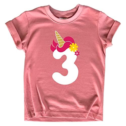 3rd Birthday Girl Outfit Unicorn 3 Year Old Toddler Third Birthday Girl Shirt 3t2