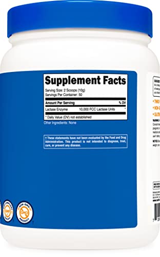 Nutricost Lactase Powder 500 Grams - Non-Gmo, Gluten Free, Lactase Powder #TOP3