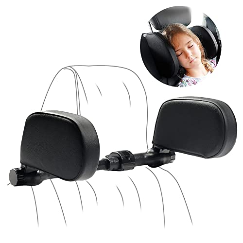 Image of HOLD UP Car Headrest Pillow, Road Pal Headrest, Adjustable Car Seat Head Neck Support, U Shaped Car Sleeping Pillow for Kids & Adults (Black)