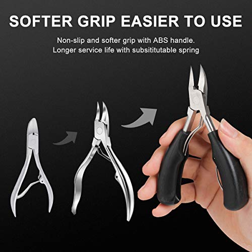 Toe Nail Clipper For Ingrown Or Thick Toenails, Yeipis Toenails Trimmer And Professional Podiatrist Toenail Nipper For Seniors With Surgical Stainless Steel Surper Sharp Blades Lighter Soft Handle #TOP5