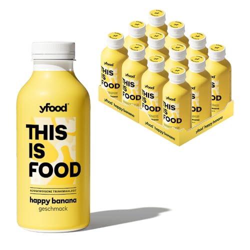yfood Happy Banana tasty meal replacement THIS IS FOOD drink 30 g of protein 26 vitamins and mineral (12 x 500ml)