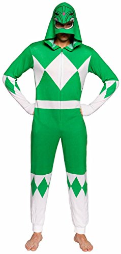 Power Rangers Green One Piece Hooded Lounger Power Rangers Green One Piece Hooded Lounger