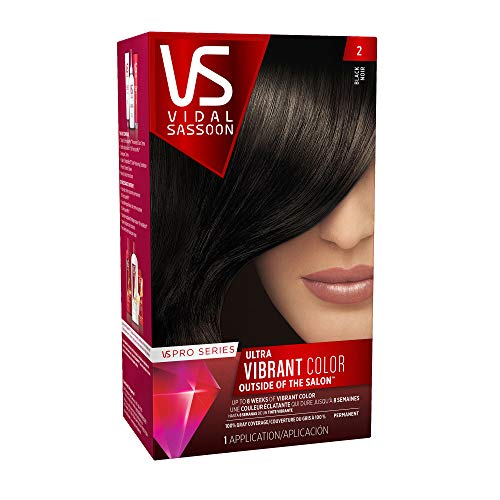 Tinte permanente para cabello Vidal Sassoon Pro Series, negro 2 miniatura 1