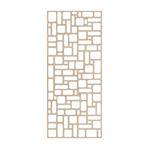 pannello divisorio quadrati barcellona mdf traforato 100x45x0.3cm taglio laser decorazione casa, quadro, fai da te, separè