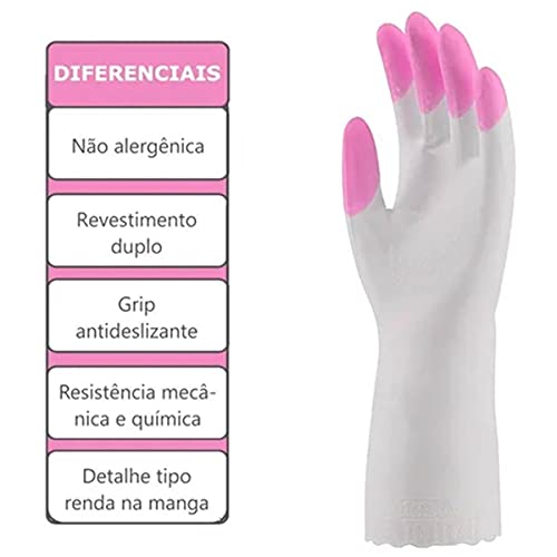 Luva Antialérgica HouseHold Silk Touch Super Safety