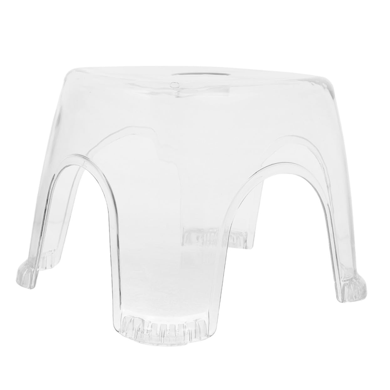Tabouret de bain imperméable avec siège transparent stable