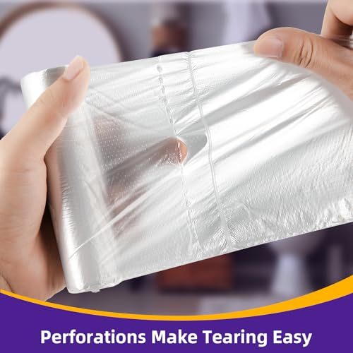 Image of Bathroom Trash-Bags 5-Gallon Garbage Bag - Strong Unscented Clear White Plastic Unscented 160 Counts Disposable Can Liners for Restroom Kitchen Car Waste Basket Heihaily, 5 Roll