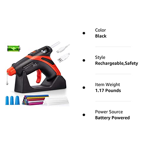 Cordless Hot Glue Gun,Fast Preheating Gun Kit With 30 Pcs Sticks,Usb Rechargeable Melt Tools For Quick Home Repairs, Arts, Crafts, Diy And Festival Decorations #TOP7