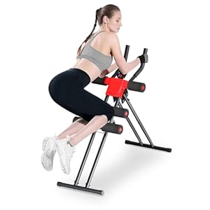 TODO Buiktrainer voor thuis, inklapbaar, buikspiertrainer voor armtrainer, fitnessapparaat voor thuis met lcd-monitor, gebruikersgewicht tot 100 kg