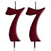 Red 77th Birthday Candle, Number 77 Years Old Candles Cake Topper, Woman Or Man Party Decorations, Supplies