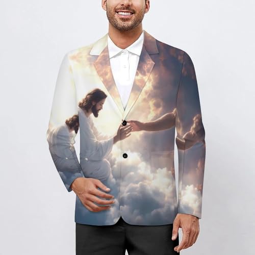 God's Gifts Men's Slim Suit Long-Sleeve Prom Tuxedo Classic Two Button Business Jacket2