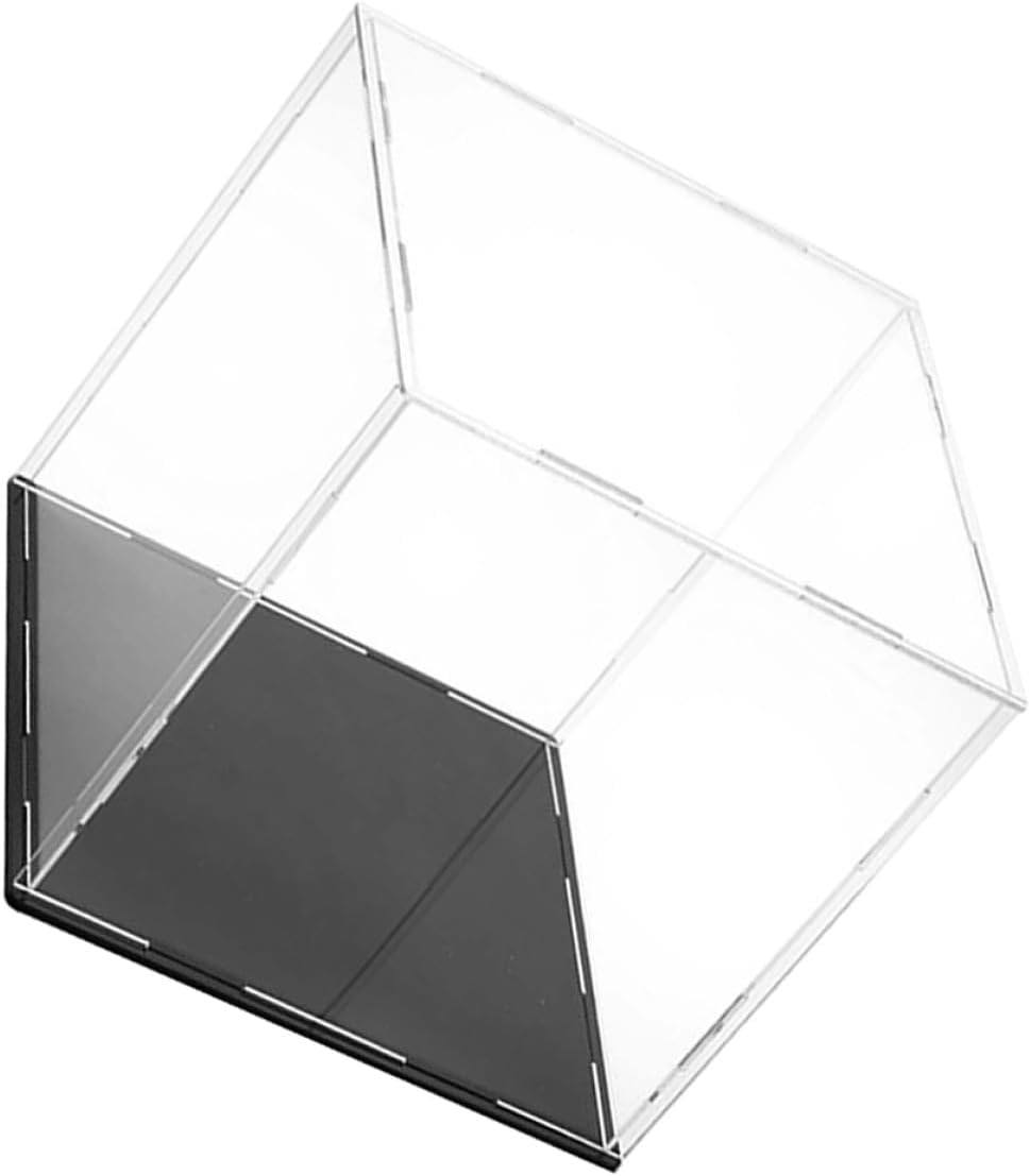 Acrylic Display Case for Football and Basketball with Dustproof Cover, 23x23x23cm Sports Memorabilia Showcase Box for Collectibles Storage and Protection