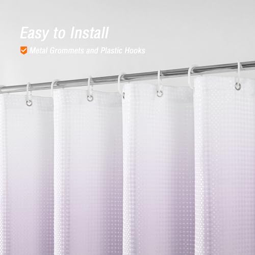 Rideau de douche lavable en machine tissu imperméable violet - 6