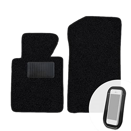 moto-MOLTICO Vorne Fußmatten Auto Velours Autoteppiche Schwarz Automatten Set 2-teilig passend für...
