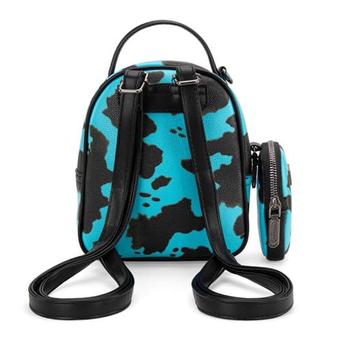 Image of Montana West Wrangler Mini Backpack Cute Cow Print Backpack Purse for Girls and Women, Turquoise WG133-8600TQ
