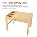 Papablic 2 in 1 Kid Activity Table with Large Storage for Older Kids Compatible with Lego Building Block for Boys Girls