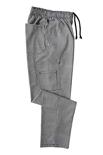 Natural Uniforms Classic Houndstooth 6 Pocket Chef Pants With Multi-Pack Qtys Available (1, Large) #TOP4