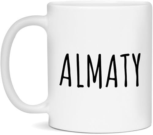 Almaty Ceramic Coffee Mug - White 11oz, Almaty