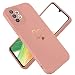Produktbild Paitech für Samsung Galaxy A33 5G Hülle, Hanyhülle A33 5G Dünn Weiche TPU Silikon Case Stoßfeste Schutzhülle Kameraschutz mit Niedliche Gold Love Herz Muster für Samsung Galaxy A33 5G Hülle, Rosa