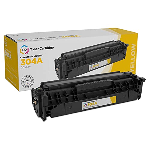 LD Products Remanufactured Toner Cartridge Replacement for HP 304A CC532A (Single Yellow) Compatible with These HP Printer Models Color Laserjet CM2320n CP2025n CM2320fxi CM2320nf CP2025dn CP2025x