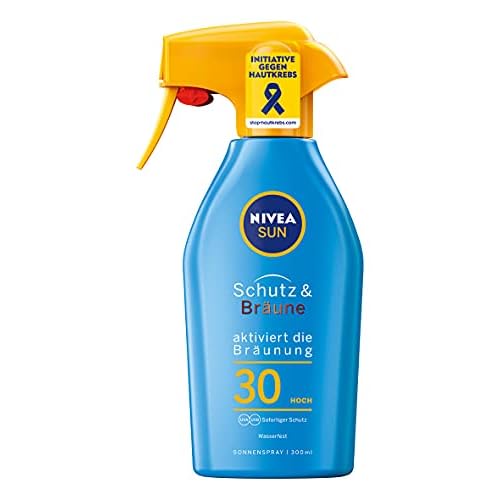 NIVEA SUN Sonnenspray, Lichtschutzfaktor 30, Trigger-Sprühflasche, Schutz und Bräune, 300 ml