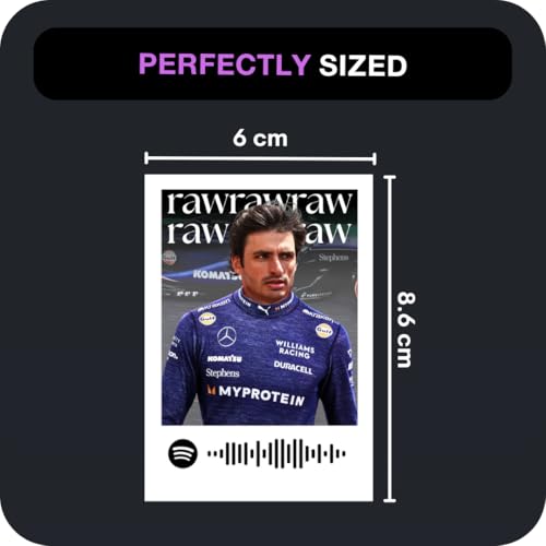 Image of Carlos Sainz Poster | Ferrari F1 Driver Carlos Sainz Posters (Set of 18) | F1 Formula One Mini Poster (8 x 6 cm) Ferrari Posters for Phone Accessories, Bedroom, Office, room decoration (C 011)