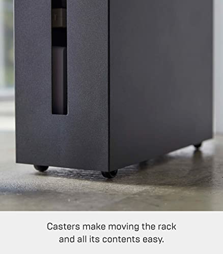 Yamazaki Home Rolling Cable Management Cord Power Strip/Surge Protector Storage Organizer for office or Bedroom Steel One Size Black - Thumbnail 7