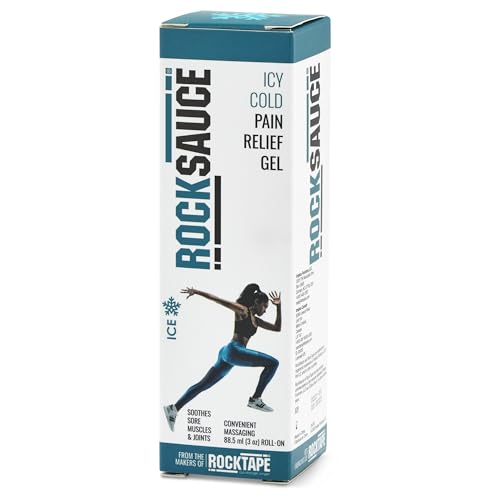RockTape RockSauce Ice Cooling Muscle Relief Cream with Menthol, 3 Ounce