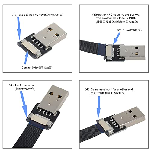 CY CYFPV USB-C Type-C Male Female Connector for FPV HDTV Multicopter Aerial Photography, Black Type-C Male - Image 4