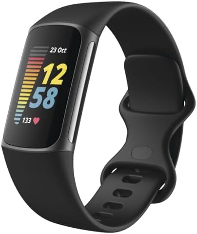 Fitbit Charge 5 Activity Tracker With 6 Months Premium Membership Included, Up To 7 Days Battery Life, Graphite/Black, 810038855868