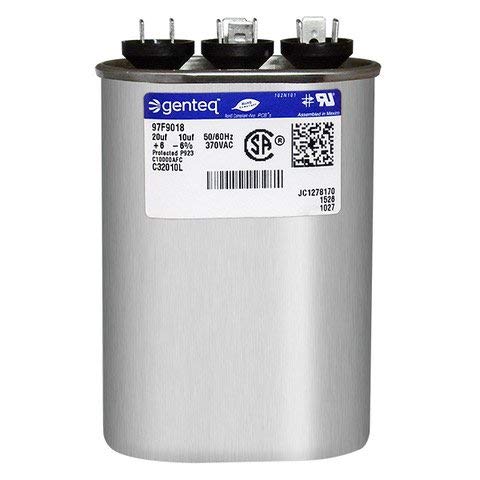 97F9018BZ3-20 + 10 uf MFD 370 Volt VAC - GE Oval Dual Run Capacitor Upgrade