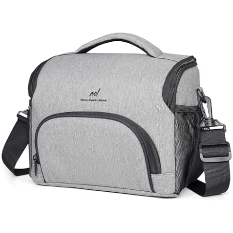 NOL Natural Organic Lifestyle Large Lunch Bag Insulated Cooler lunch Bag for Adult Men Women Waterproof Lightweight Lunch Box Organiser Leakproof Cooler Tote for Work (Gray) Cover