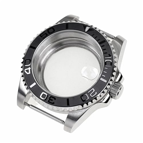 Boîtier de montre style yacht argenté avec verre saphir inrayable et châssis étanche