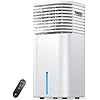 Windowless Portable Air Conditioner, 24.4 Small Evaporative Air Cooler for Room No Window, 3-Speed Settings, 4 Modes, 7H Timer, Remote Control, 4 Ice Packs, Quiet AC Unit for Bedroom, White