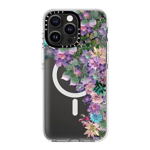 Coque iPhone 15 Pro Max transparente antichoc compatible MagSafe CASETiFY Succulent