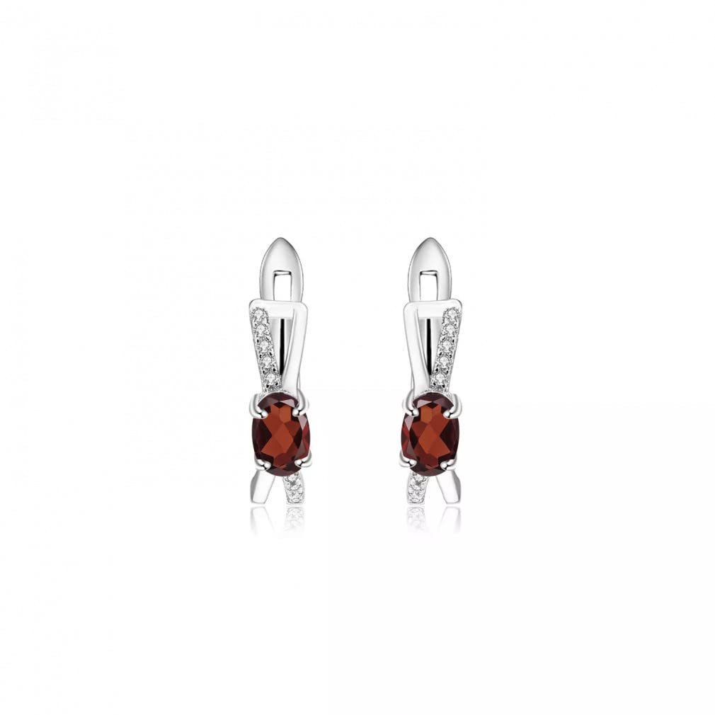 Boucles d'oreilles grenat rouge naturel 1,14 CT clips bijoux fins