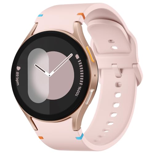 Wepro Bracelet Compatible avec Samsung Galaxy Watch 7, pour Galaxy Watch 7/6/5/5 pro/4/FE 40mm 44mm, Galaxy Watch 6 Classic 47mm, No Gap Sport Bande de remplacement, Rose