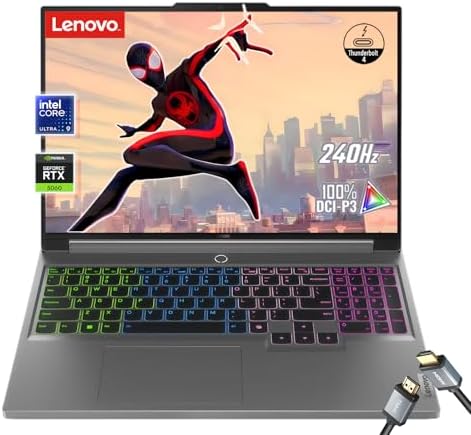 Lenovo Legion 5i 16" Gaming Laptop - Intel Core Ultra 9 275HX - GeForce RTX 5060 - WQXGA (2560x1600) - Windows 11 Pro-W/HDMI Cable (64GB RAM | 4TB PCIe SSD+pro)