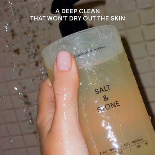 Salt & Stone Body Wash with Antioxidants for Deep Moisture | For Women & Men, Sulfate, Paraben, & Dye Free, Leaving Skin Soft and Hydrated - Image 4